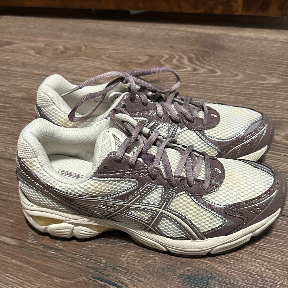 ASICS Women's Athletic Sneakers in Cream and Taupe
